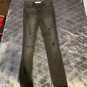 Black washed jeans with holes!!